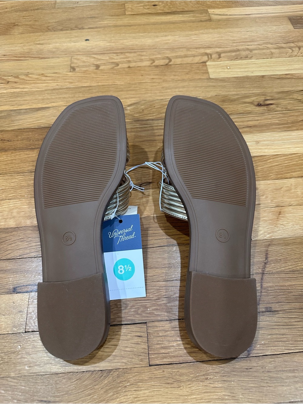 Universal Thread Gold Metallic Slide Sandals - Picture 8 of 9